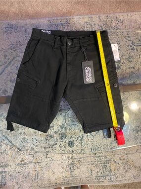 Jordan Craig Black Men’s Cargo Jorts - Utility Pocket Design